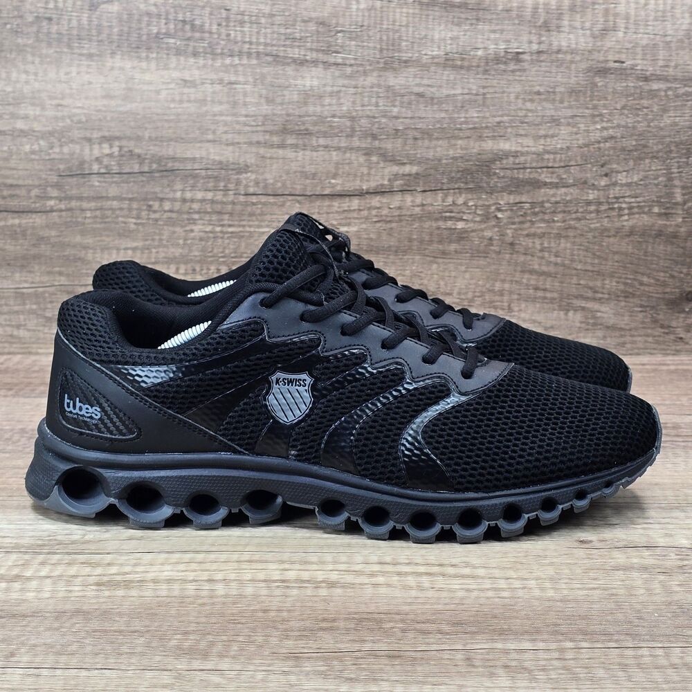 K-Swiss Tubes 200 Men’s Size 14 XW Black Gray Training Sneakers (07112-011-XW)